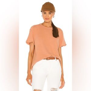 Free People Care FP Linen Blend BF Tee